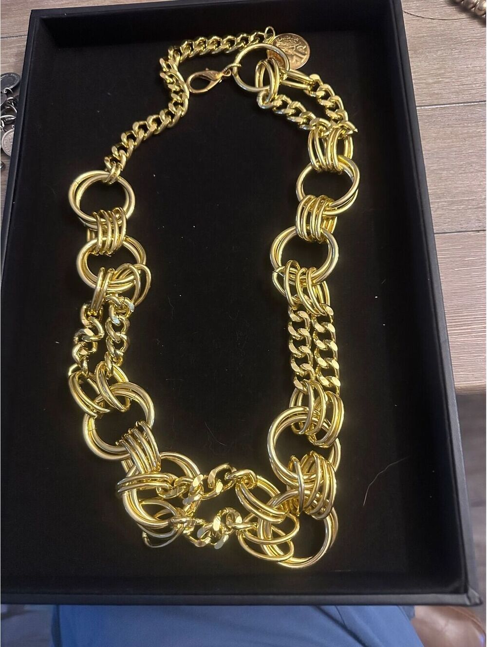 Vintage Gold-Tone Chunky Statement Chain Belt